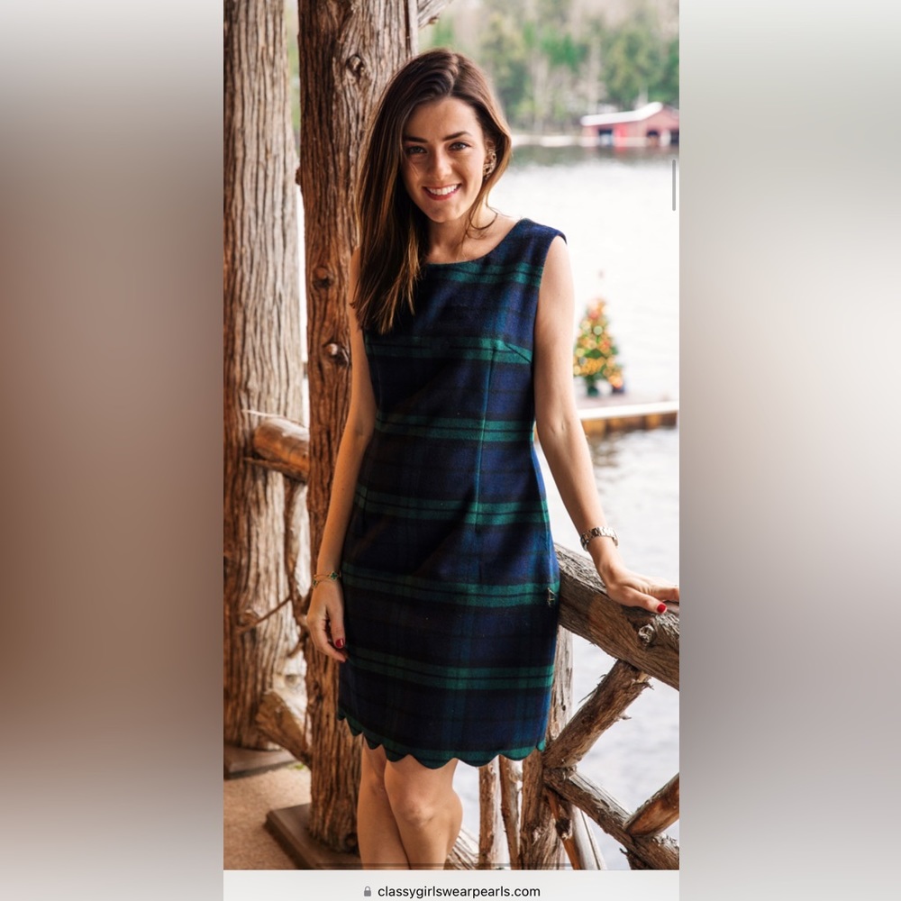 KJP Christmas wrap scalloped hem dress blackwatch no longer available size 6